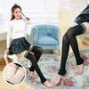 Autumn and Winter Women's Thickened Velvet Fake Meat Splicing Fake Tall Leggings Over the Knee Fake Thighs Wear Double-layer Thermal Pants