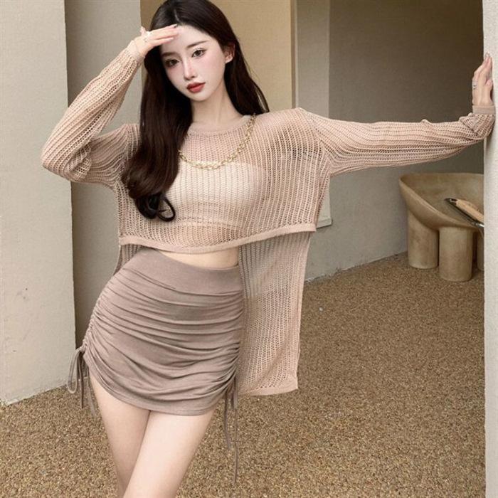 Women's High Waist Pleated Mini A-Line Skirt, Sexy and Slimming Summer Skirt Pants