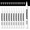 2/3/5/8/10/12 Pcs White Permanent Paint Markers Waterproof Fade-Resistant Quick Dry Tire Ceramic Fabric Art Industrial Marking