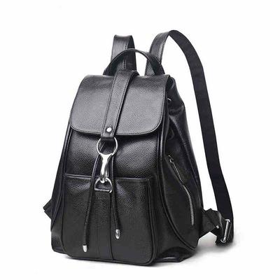 Koreanisches Rindsleder Damen Tasche Lässiger Rucksack Modisch und Vielseitig Weiches Leder Rucksack Echtes Leder Damen Tasche