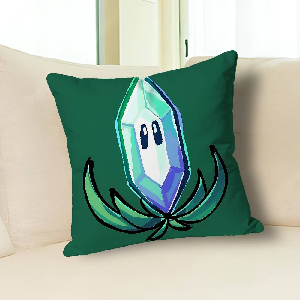 Hot P-Plants Zombies Game Pillow Cases for Bedroom Living Room Sofa Home Decor Polyester Cushion Cover with Zipper