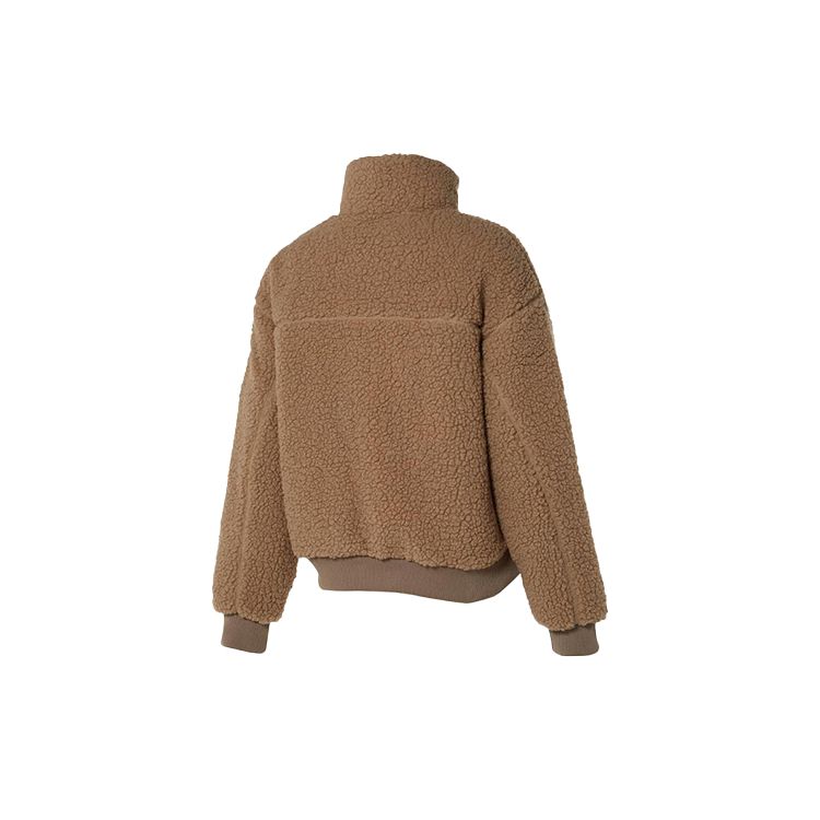 Puma Kurze Wendbare Lammfell Stehkragenjacke Damenjacken Braun Rosa 929815-01