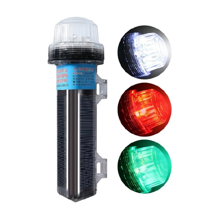 Energy Efficient LED Navigation Light Solar Charged IP67 Protected ABS for Boats & Buoys Night Visibility Enhancement