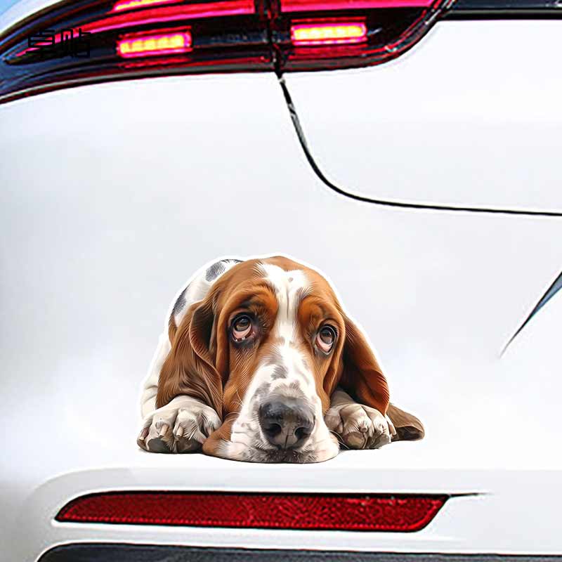 Cute Guard Dog Car Sticker Vinyl Decal Waterproof Rear Window Motorcycle Camper Bumper Truck Laptop Decoration TM219