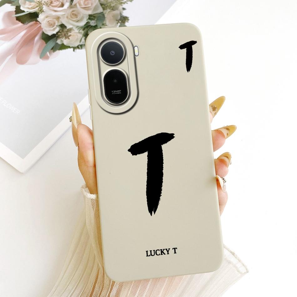 For Xiaomi Redmi A7 Pro 2026 Lucky Initial Letter Phone Case For Redmi A7Pro Soft Silicone Cases Bumpers