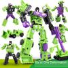 Transformacja 6 w 1 Model Figurka Akcji Robot Zabawki Dekoracja Modelu Biurkowego Montaż Edukacyjne Zabawki Rozwijające Mózg Prezent dla Chłopców Dzieci
