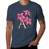 A Is For Azalea Flower Monogram Tshirt Water Resistant Casual Tshirt
