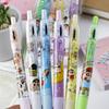6Pcs Cartoon Crayon Shin-Chan Pressing Neutral Pen Kawaii Children Writing Pen Quick Drying Gel Pen Student Stationery Gift