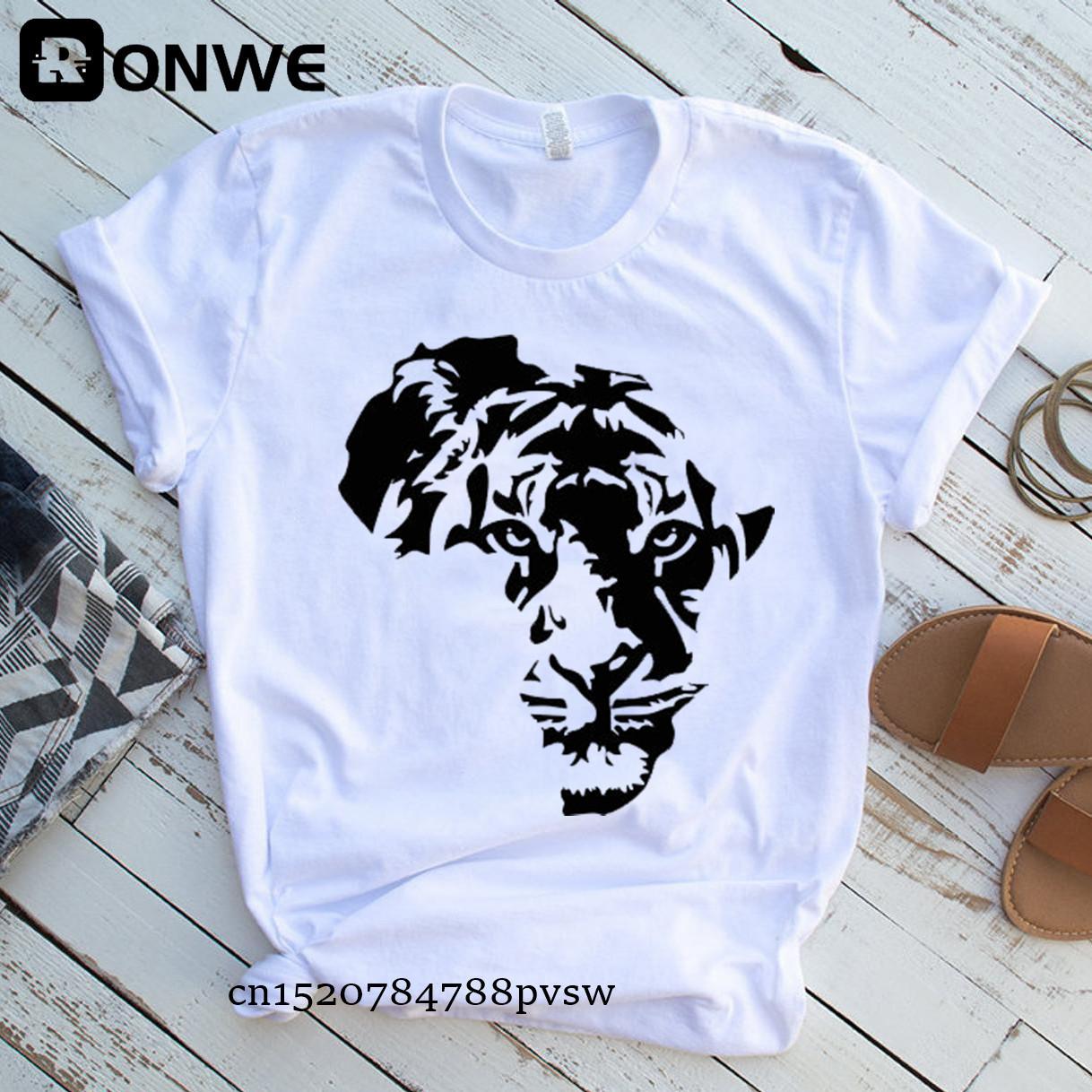 Creative Africa Map Printed Tshirt for Women Printed Tshirt Tops Oversized T Shirt Women Clothing Aesthetic Clothes S