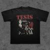 Summer Unisexs Pure Cotton Vintage Spanish Cult Horror Tesis TShirt Stylish Loose And Breathable Suitable For Everyday Wear