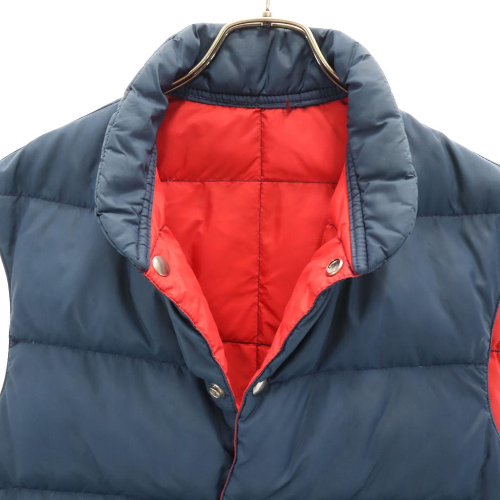 BEQUEME 80er Jahre Vintage Daunenweste M Dunkelblau wendbar Herren Gebraucht