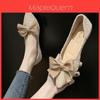 Womens Slipon Loafers With Butterfly Knot Pu Upper For Casual Daily Wear