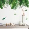 150x70cm Tropical Leaves Palm Leaves Green Plants Wall Stickers for Living Room Bedroom Home Decorative Stickers Home Decor Pvc
