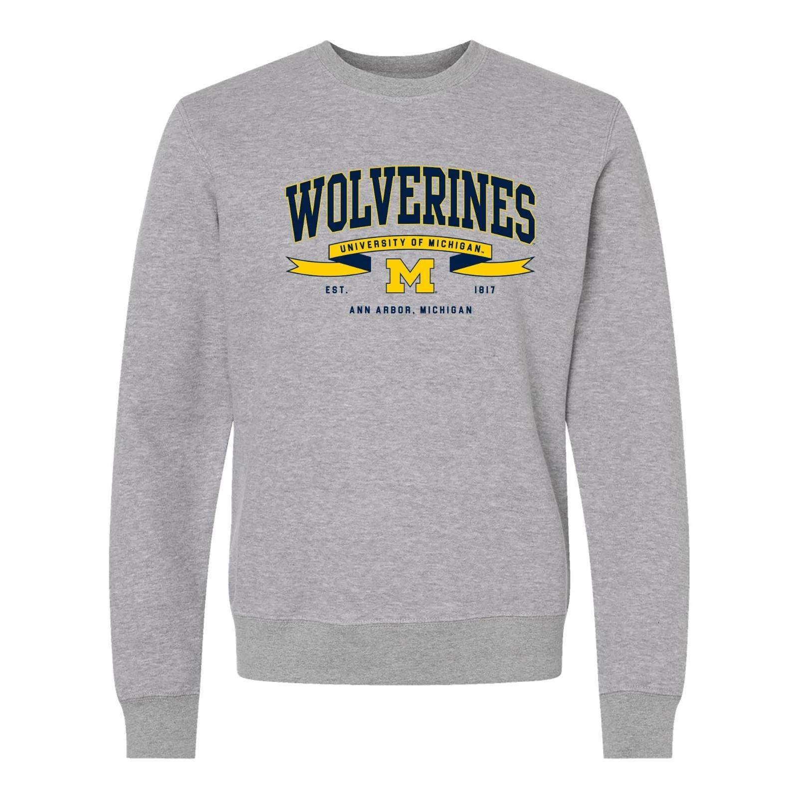 Michigan Ribbon Flight JA BTB Crewneck - Oxford 3XL