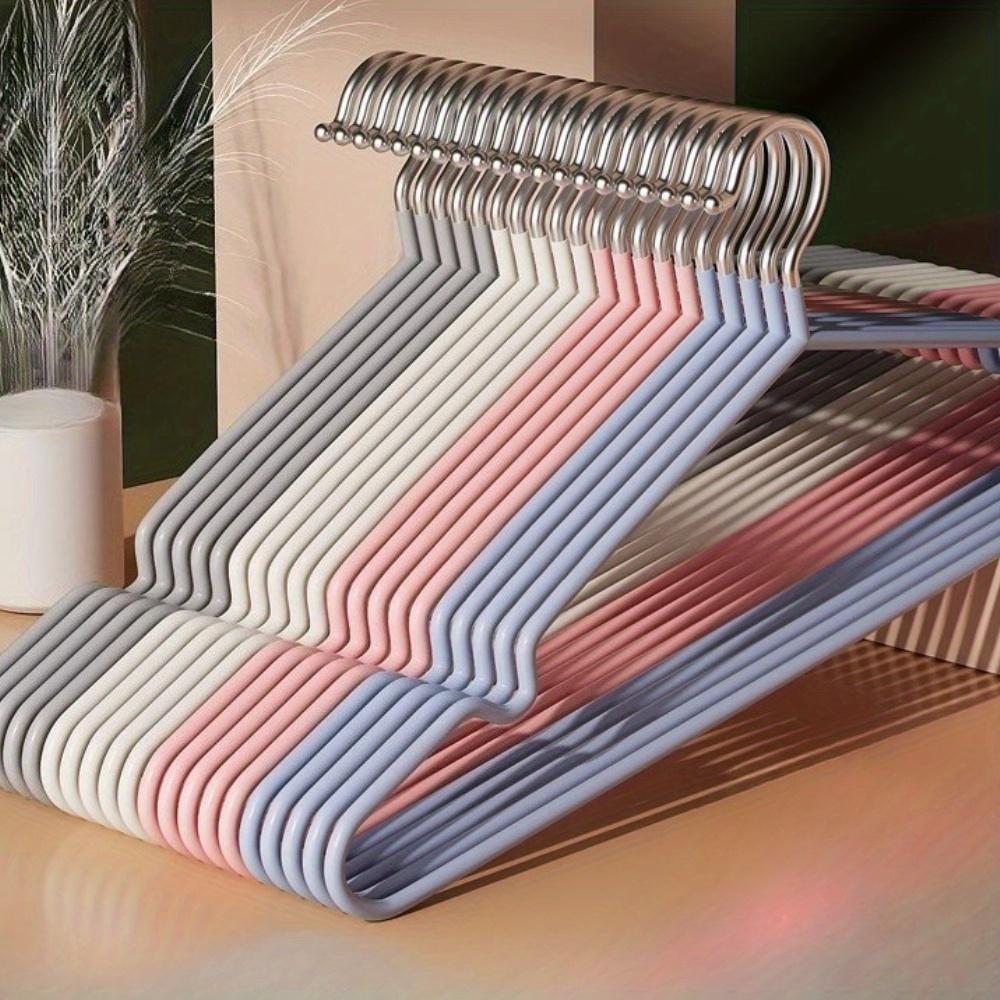 20/40 PCS Metal Clothes Hangers, Heavy Duty Non-Slip Hangers, Space Saving Closet Organizer, Garage, Home Use nero
