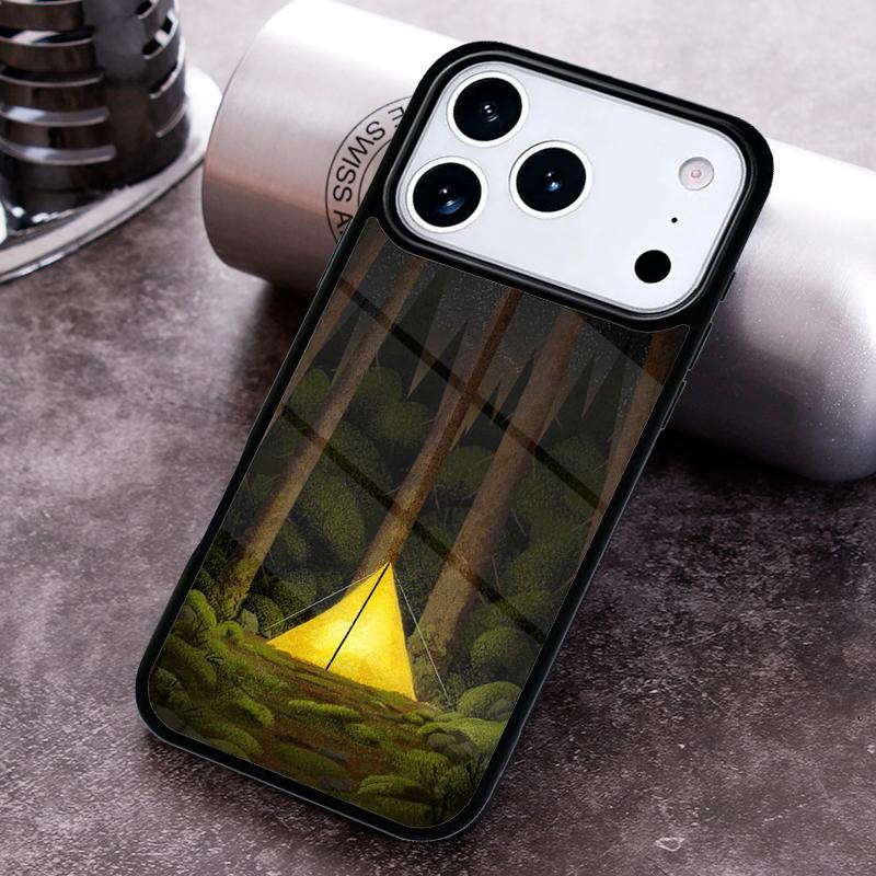 

Nature Camping Art Phone Case for iPhone 17 16 15 Pro Max Air 14 13 12 11 Plus Shockproof Capa Cover iPhone 14