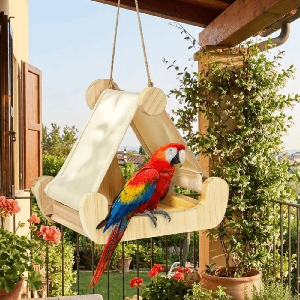 Bite Resistant Parrot Sleeping Swing Hanging Bird Feeding Station Ventilation Parrot House  Garden
