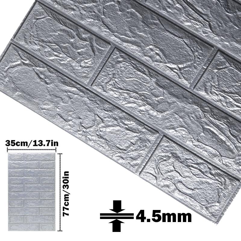 3d Foam Wall Sticker Panels Brick Waterproof Adhesive Wallpaper Living Room Bedroom Home House Bathroom Decor