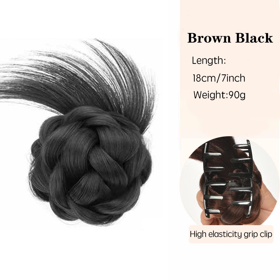 

Девочки Кудрявые косы шиньон Синтетические коготь клип в волосах кольцо обертывание на небрежный пучок хвостики Прямые волосы резинка пушистые накладные волосы часть