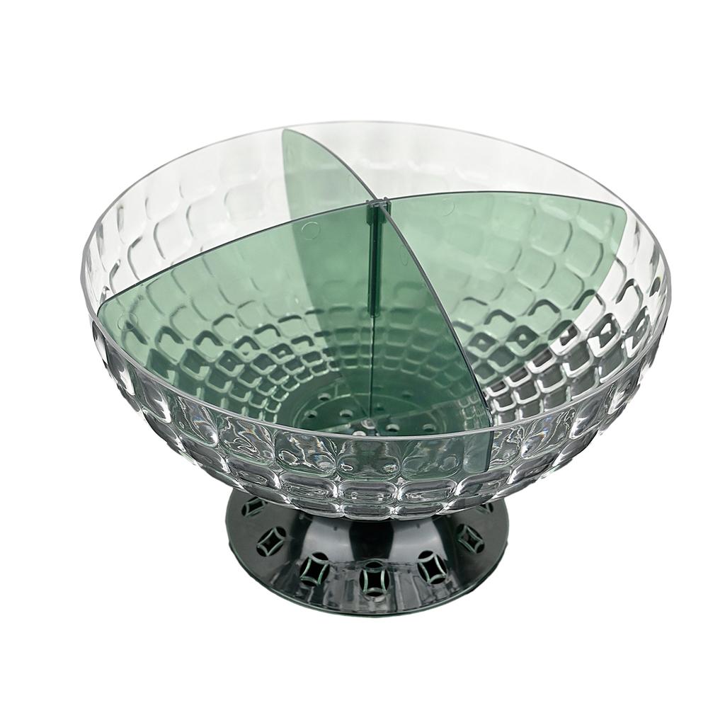 Transparent Light Luxurys Fruit Plate Large Capacity Snack Nuts Storage Box For Living Room