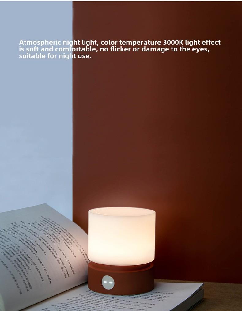 Nordic Rotating Cylindrical Night Light with Breathing Mode