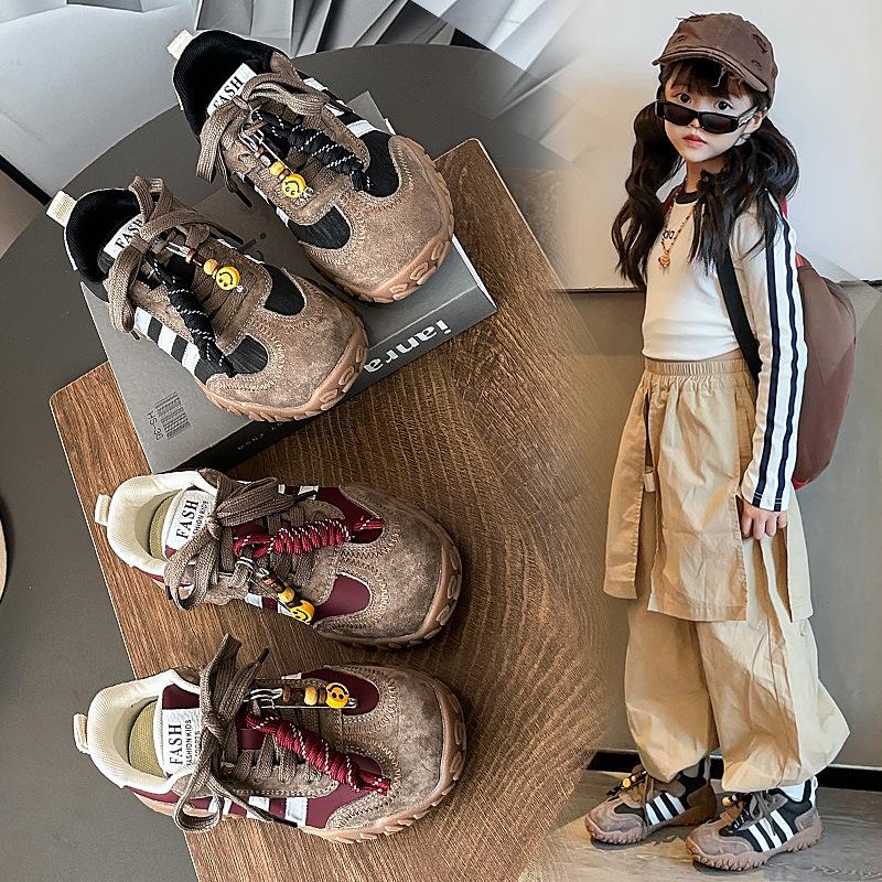 Children's Sports Shoes 2025 Autumn and Winter New Factory Classmates Boys Dad Shoes Casual Board Shoes Forrest Gump Shoes