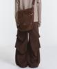 Gicheol Side Tuck Peach Skin Balloon Pants (Brown)