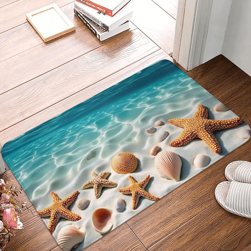Coastal Ocean Life Front Floor Door Entrance Mat Indoor  Kitchen Bathroom Doormat Bedroom Carpet Rug