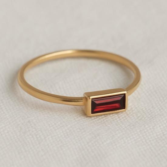 

Кольцо с гранатом огранки «багет» – серебро 925 пробы, красный драгоценный камень, винтажный стиль 12 золотой/жёлтый