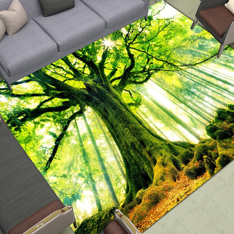 Forest Mountain River Landscape Carpets Bathroom Entrance Mat Kitchen Floor Living Room Corridor Rugs Home Decor Carpet