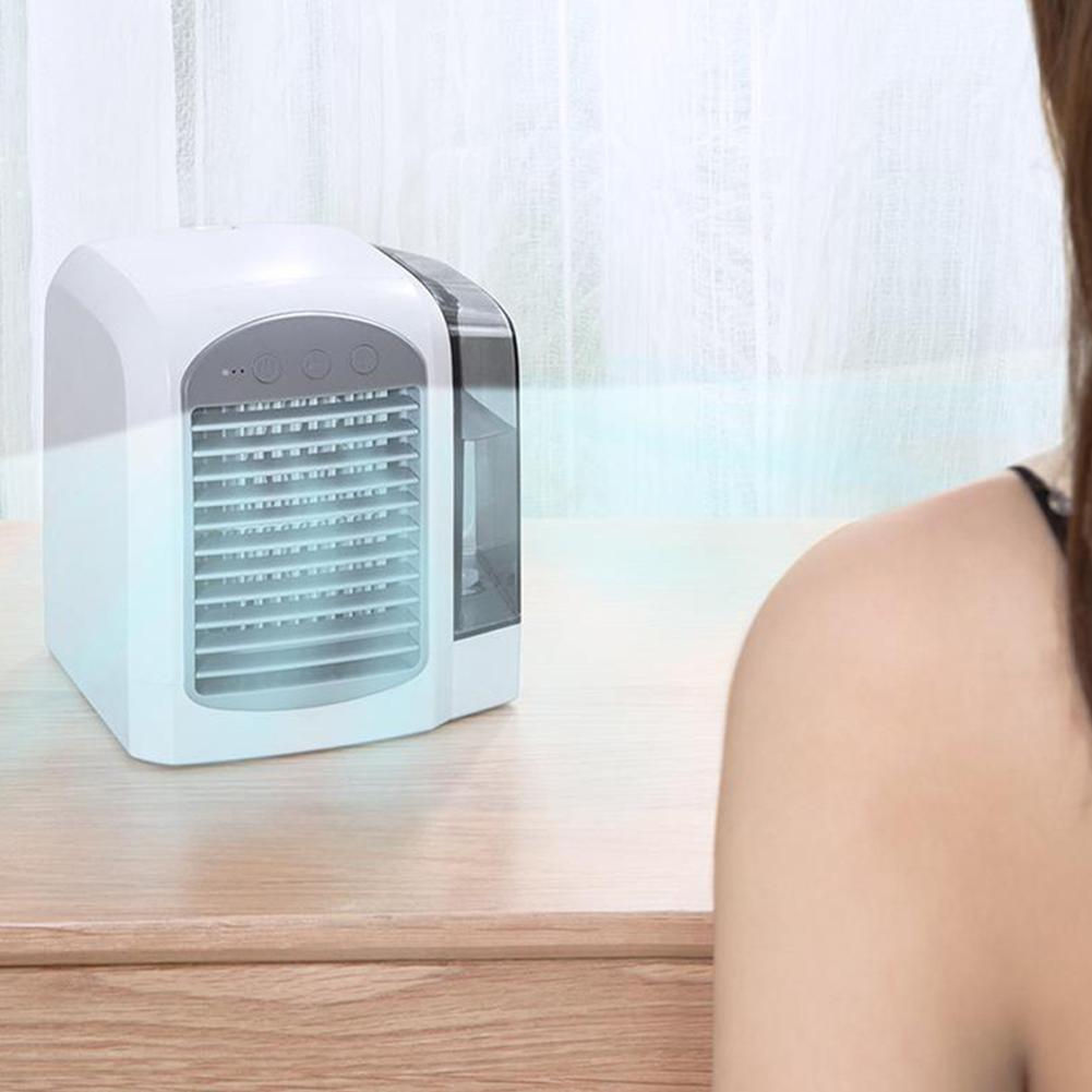 Water-Cooled Air Conditioner Personal Mini Air Cooler Humidifier Portable Air Chiller 3 Gear 380ml Tank for Bedroom Living Room