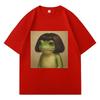 Lustiger Frosch Grafikdruck Y2K T-Shirts Unisex Sommer Gothic Pop Lässige Mode Oberteile Unisex Harajuku Kurzarm-T-Shirts Jugendliche
