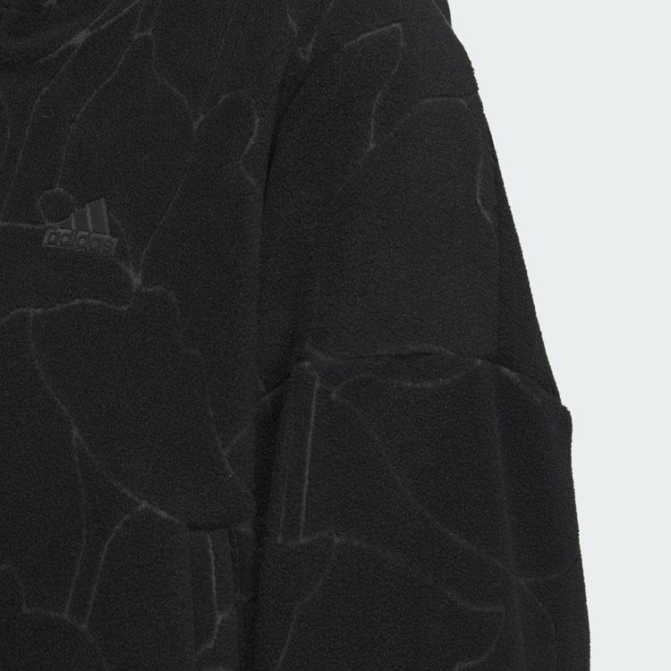 Adidas City Escape Jacket Printed Sports Casual Hooded Fleece Coat Women Jackets Black IP7049
