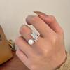 Anello Semplice Retrò Industria Pesante Argento Sterling 925 da Donna Senso di Alta Gamma Lusso Leggero Coreano Ins Vento Freddo Design di Nicchia Gioielleria