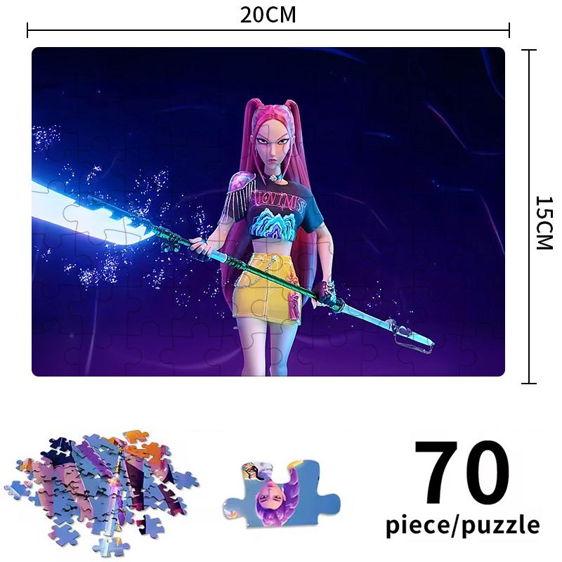 Hot 7 Styles Anime Demon Hunters Theme Board Game Toys Rumi Mira Zoey Huntrix Character Pattern Puzzle Kids Surprise Gifts