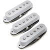 Musiclily Pro ST-50S Alnico 5 Staggered Single Coil Pickups (Neck, Middle, and Bridge) for Strat Electric Guitars, White