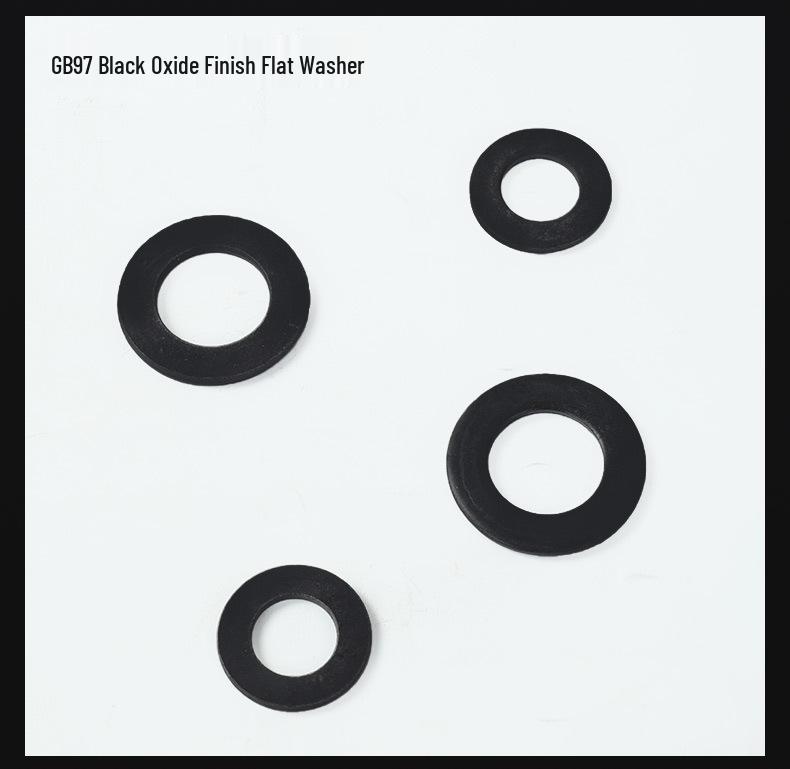 GB97 Black Zinc-Plated Carbon Steel Flat Washer Ring