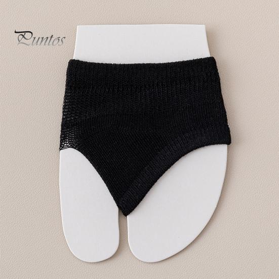 Solid Color Foot Covers Women Flip-Flop Socks, Cotton Open Toe Half Flip Flop Socks Thongs Liner for Flops Clogs Slides Seamless Fit