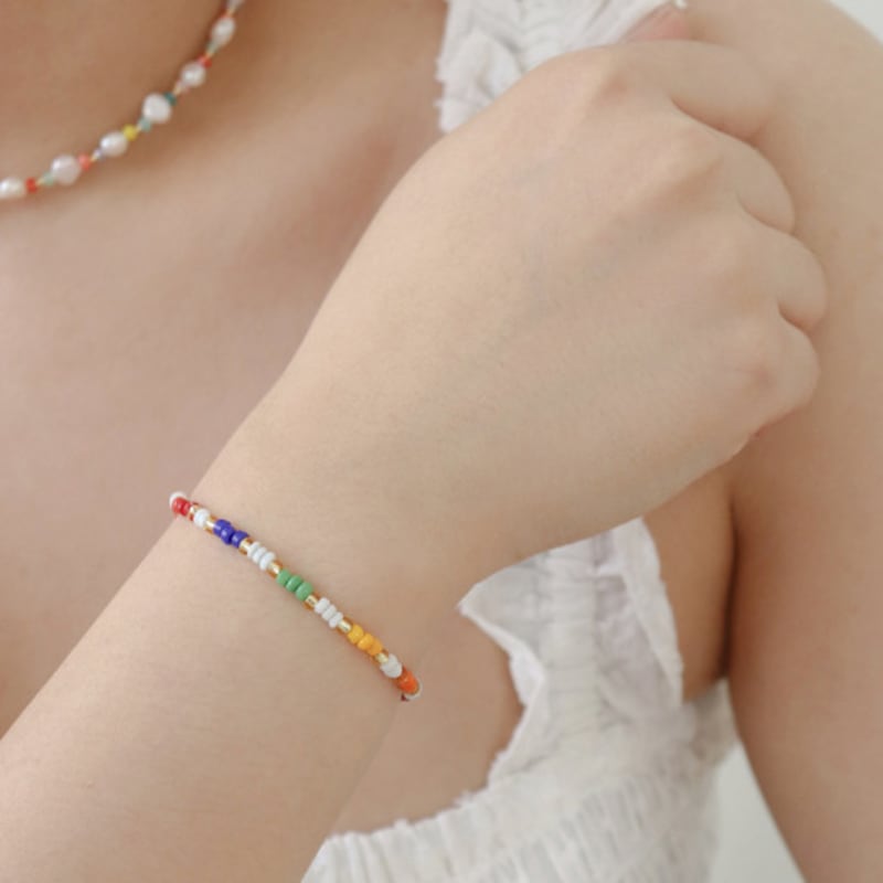 Rita Monica Rainbow Bead Bracelet