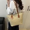 New summer casual woven armpit bag temperament large-capacity splicing contrasting color niche portable shoulder bag women