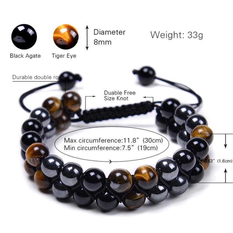 Magnetic Beads Triple for Protection Bracelet Bring Luck and Prosperity Jewelry