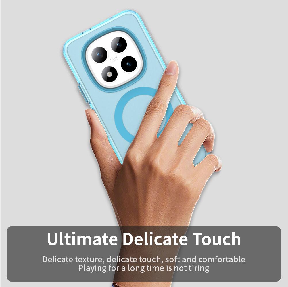 Transparent Magnetic Wireless Charge Protector Phone Case for Redmi Note 15 14 13 12 Pro Plus POCO X5 X6 X7 15C 5G Armor Cover