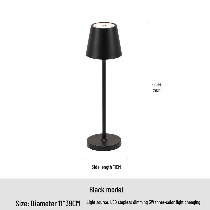 All-Aluminum USB Charging Touch Table Lamp - Modern Minimalist Night Light