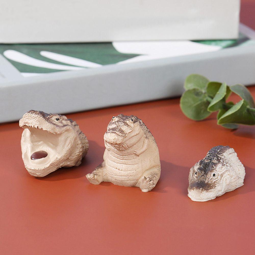 Resin Crocodile Ornaments Handmade Crocodile Statue  Tea Ceremony Tea Play Home Boutique
