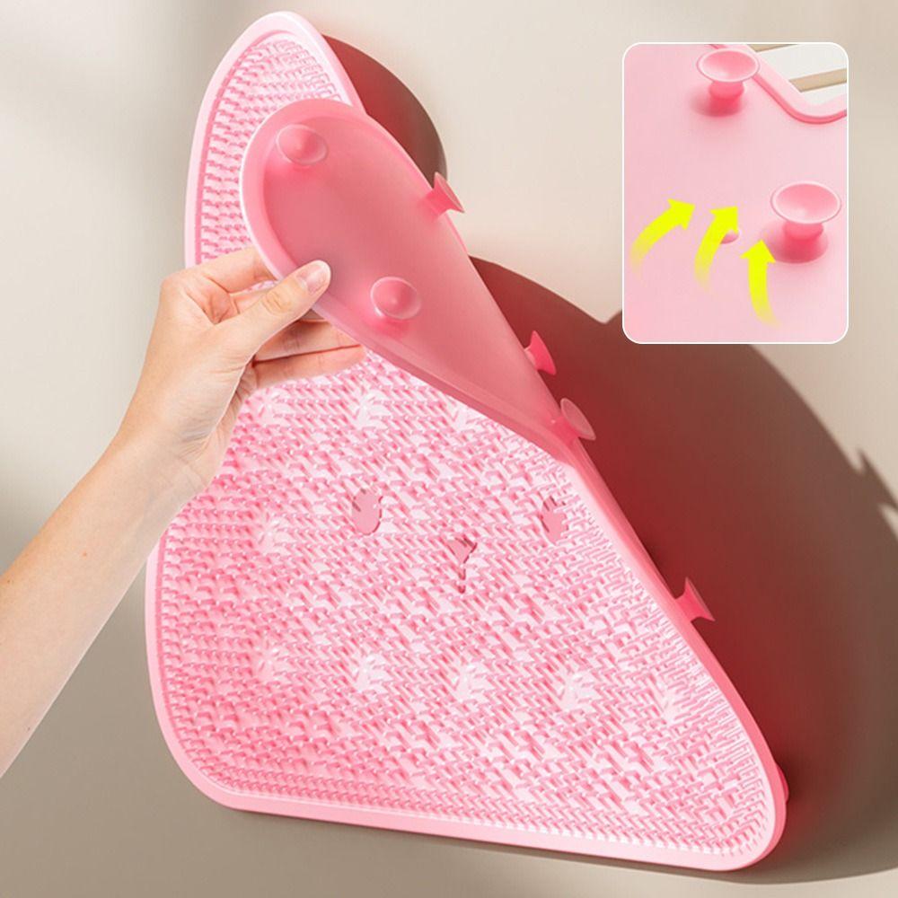 Silicone Bathroom Non-Slip Mat Massage Particles Suction Cups Non-Slip Bath Mat Easy Clean Massage Texture Bath Massage Mat