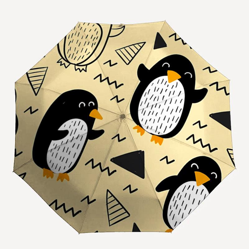1 Stück Faltregenschirm mit Pinguinmuster, Aufklapp-/Zuklappbar, Alle- Tragbarer Regenschirm für & Männer, Stilvolles Accessoire (Weihnachtsgeschenk) 8-Rippen yy251213165