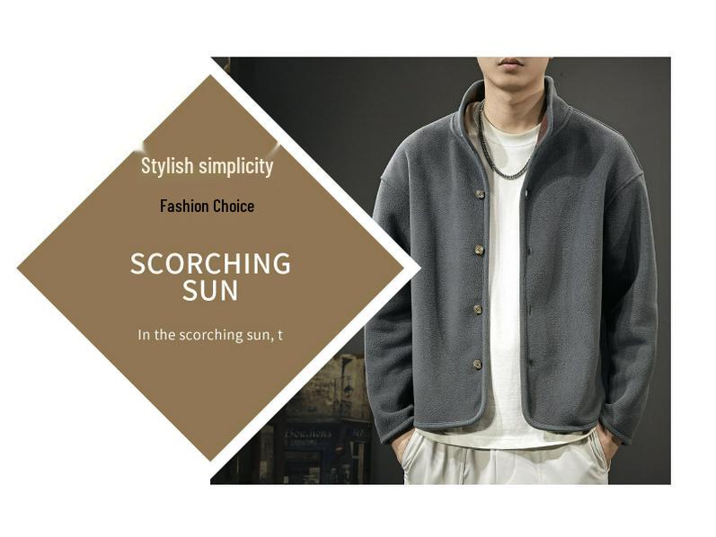 2025 Winter Men's American-Style Heavyweight Fleece Warm Jacket - Trendy, Loose, Plus Size Outerwear for Autumn/Winter.