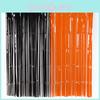 Macaron Orange And Black Rain Curtain For Halloween Scene Setting And Party Supplies