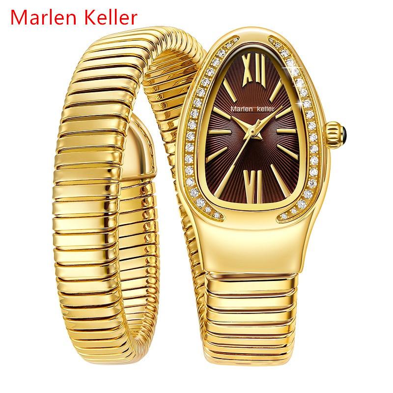 

Элегантный дизайн женских часов Уникальный браслет в форме змеи Женские кварцевые наручные часы Лучший подарок золотой/фиолетовый