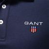 Gant Polo à manches longues pour homme, broderie automne 2025, haut pour homme de couleur unie avec revers, polo polyvalent pour homme